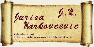 Juriša Markovčević vizit kartica